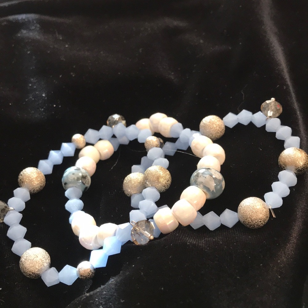 3 (set) Hand beaded bracelets